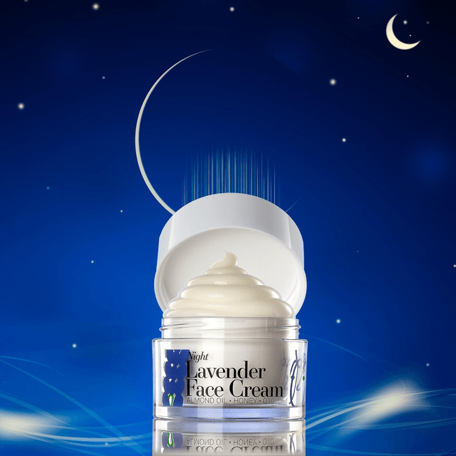 Soothing night face cream with lavender