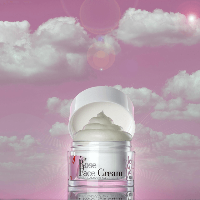 Hydrating day face cream with rose